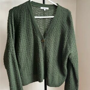 Madewell Green Knit Cardigan